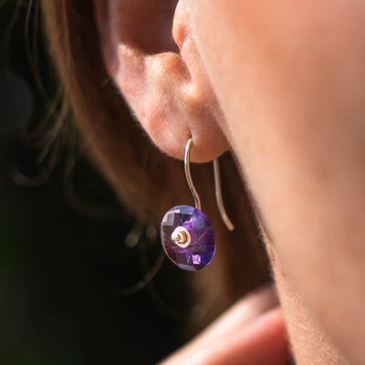 Amethyst & Dancing Butterfly Earring Duo