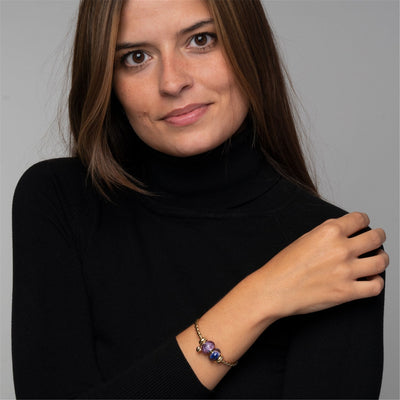 Skręcona Bangle ze Złota z 2 x Stoperami ze Złota