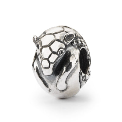 Silver armadillo bead